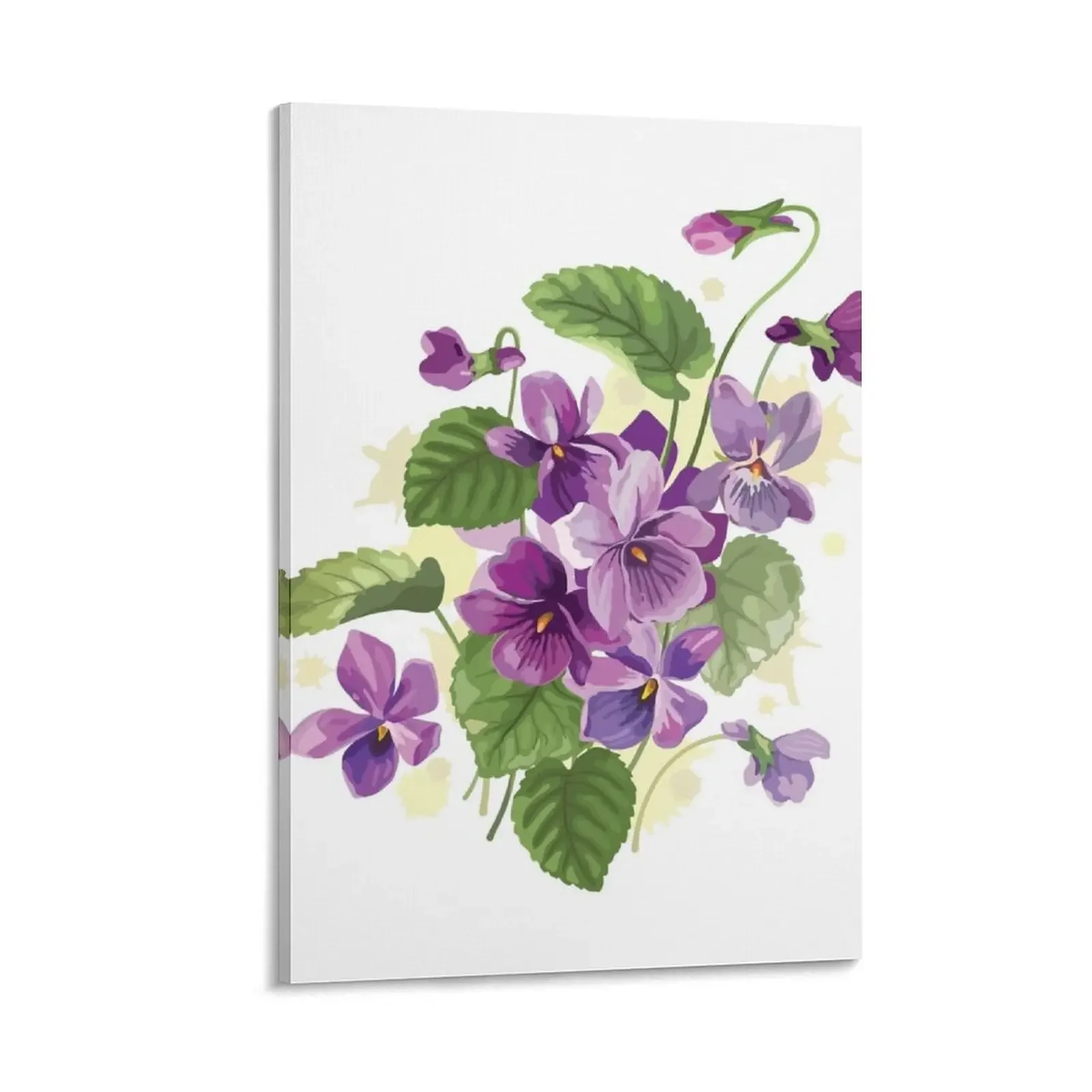 

Blooming Forest Violets Canvas Painting japanese room decor decorations for the room room decoration