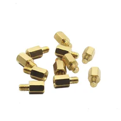 20/50pcs Single Head M3*6+4 Brass Standoff Hexagonal Spacer for PC PCB Motherboard Riser Mounting