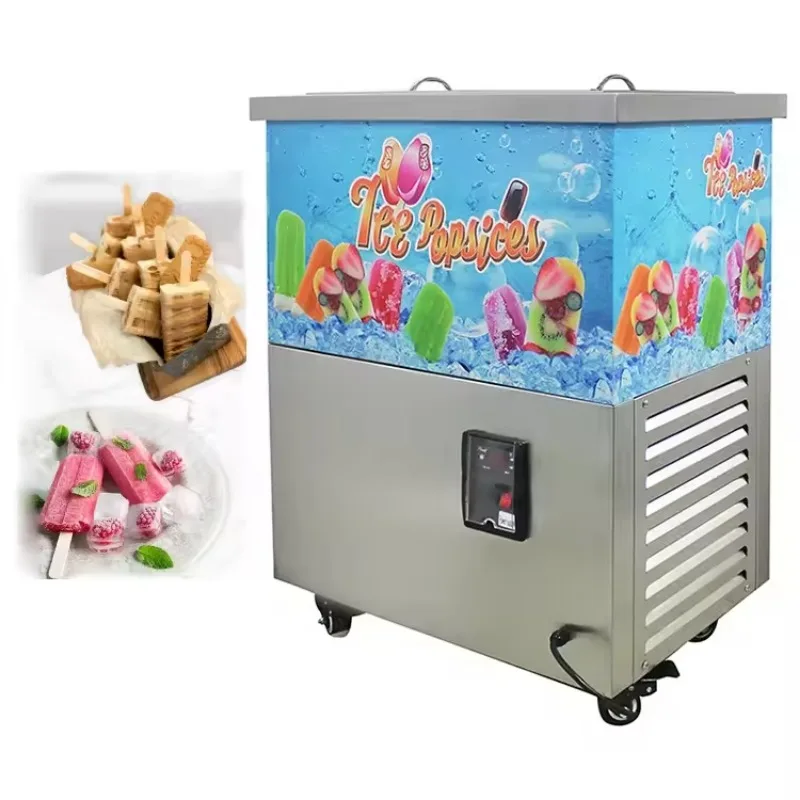 

Commercial Ice Lolly Popsicle Making Machine Ice Pop Stick Machine Popsicle Maker Stainless Steel Ice-cream Vending Machine