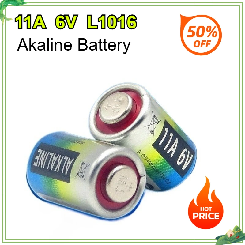 

Wholesale Sales 1-10PCS/Lot 11A 6V Main Battery L1016 Alkaline Car Key Remote Control Battery High-quality Disposable Battery