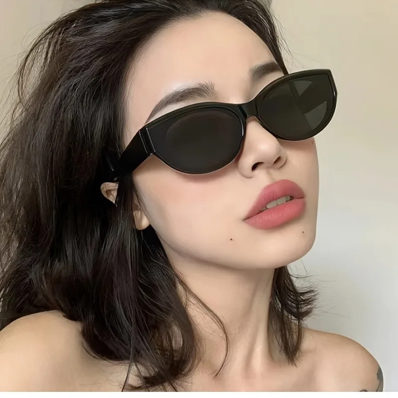 1 Pair New Cat-Eye Sunglasses for Women, Summer Hip-Hop Ins Style, Slim and Face-Flattering