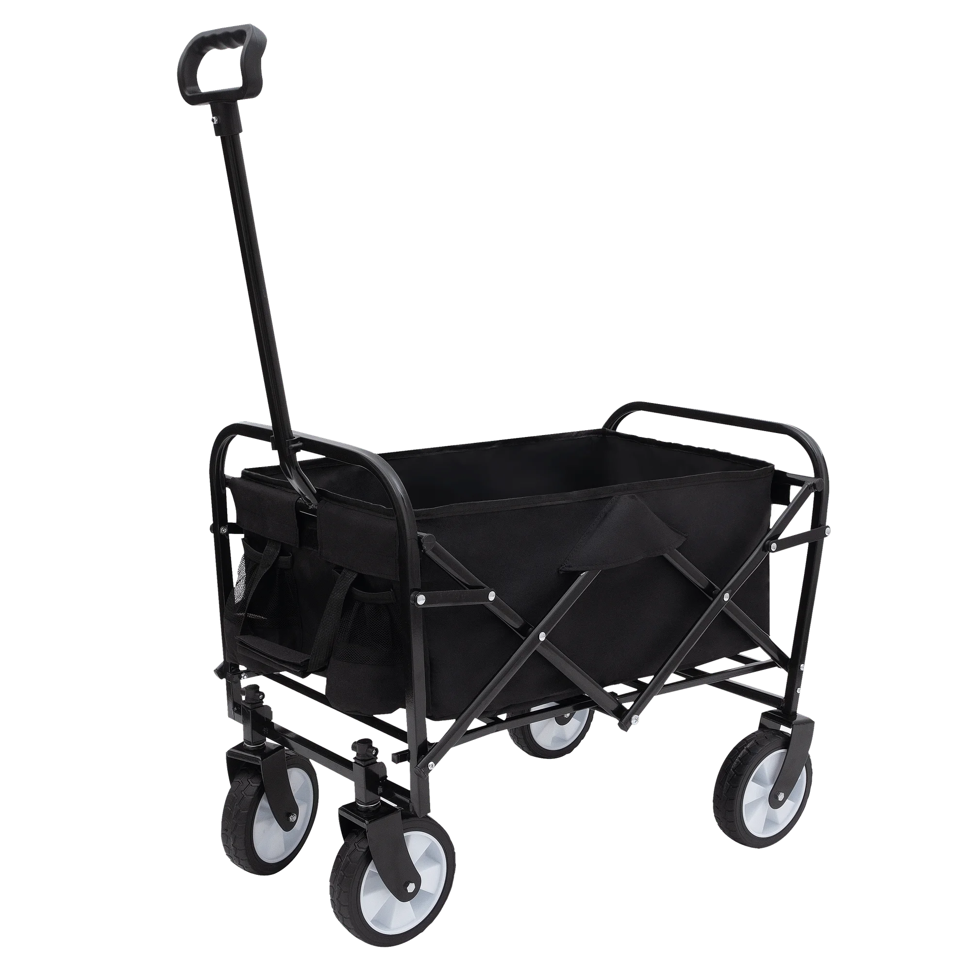 

Collapsible Foldable Wagon Cart Beach Wagon Heavy Duty Utility Cart Utility Wagon Grocery Cart for for Camping Shopping Sports G