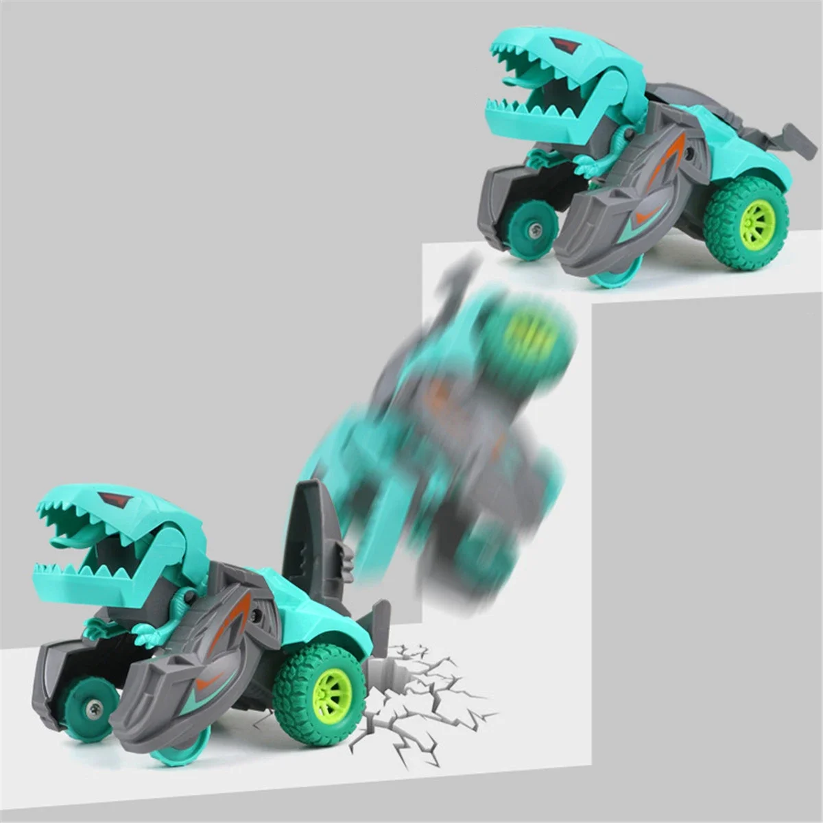 Dinossauro carro transformador brinquedo eco-friendly inercial deslizante um passo ação colisão deformação tiranossauro veículos brinquedo crianças