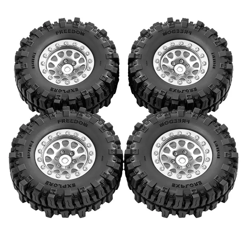 

For 1/18 1/24 RC Crawler Car Compatible 4Pcs 1.0" Beadlock Deep Dish Metal Wheel Set- TRX4M FCX18 Upgrade Part