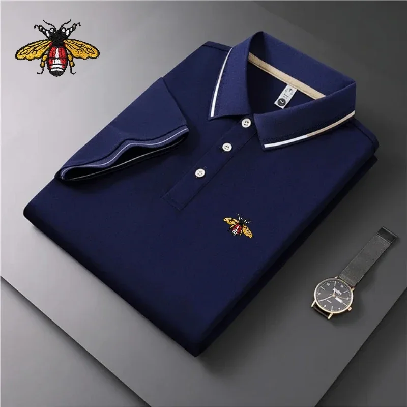 Summer New High Quality Embroidered Polo Shirt, Family Wear, Men's Fashion, Leisure, Breathable, Cool Short Sleeve T-shirt Top