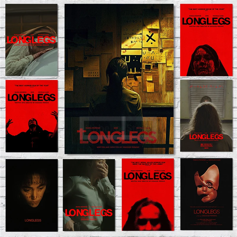 American Horror Movies Longlegs Poster Latest Thriller Movie Prints Canvas Painting Wall Art Pictures Home Room Modern Decor