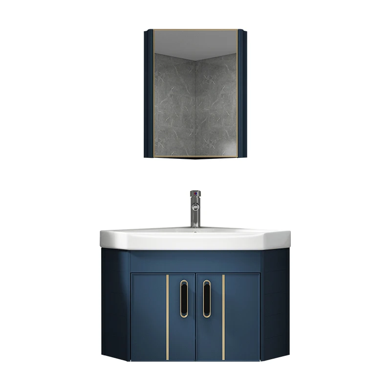 

Small apartment space aluminum moisture-proof board bathroom cabinet combination integrated