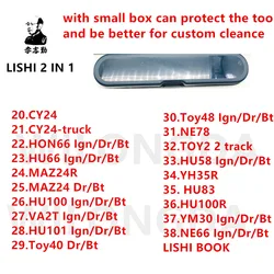 LISHI-Outil de serrurier 2 en 1, Flèche CY24, 66, HU66, MAZ24R, MAZ24, HU100, VA2T, HU101, Toy40, Toy48, NE78, TOY2, 2 HU58, HU83, HU100R, YM30, NE66