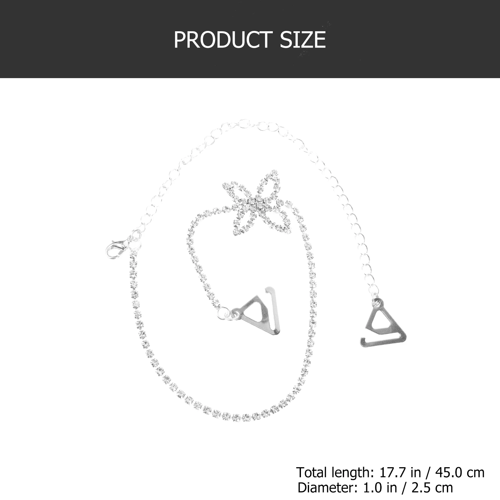

Adjustable Rhinestone Bra Straps Decorative Detachable Shoulder Chain Elegant Comfortable Fashion Lingerie