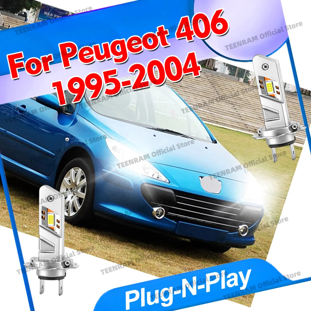 

2x 6000K LED H7 Headlights 30000LM Head Lamps For Peugeot 406 1995-2004 1996 1997 1998 1999 2000 2001 2002 2003 2004 Accessories