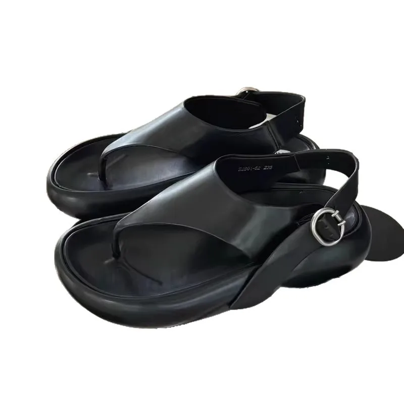 

Women's 2026 New Style Genuine Leather Thick-soled Roman Sandals, Women's Flip-flops, Beach Shoes Designer Sandals