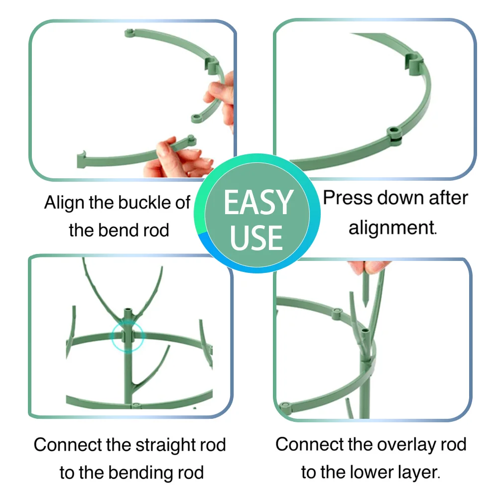 Plastic Plant Support Pole Removable Tree Branch Plant Support Support Fixed Rod Indoor Flower Plant Vine Climbing Bracket