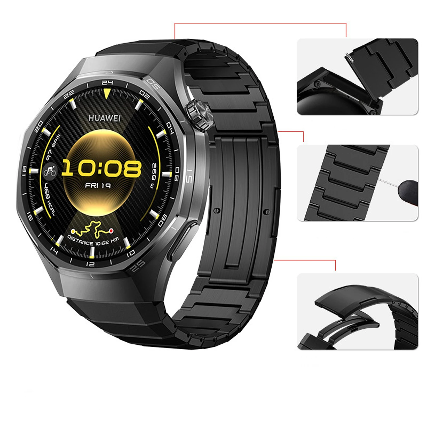 Official 1:1 No Gap Titanium Strap for Huawei Watch GT 6 Pro Luxury Metal Bracelet Correa Huawei Watch GT6 Pro Specialized Strap
