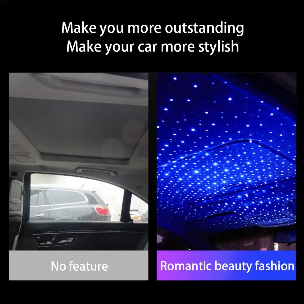 Mini LED Car Roof Star Night Light Projector Atmosphere Galaxy Lamp USB Decorative Adjustable for Auto Roof Room Ceiling Decor