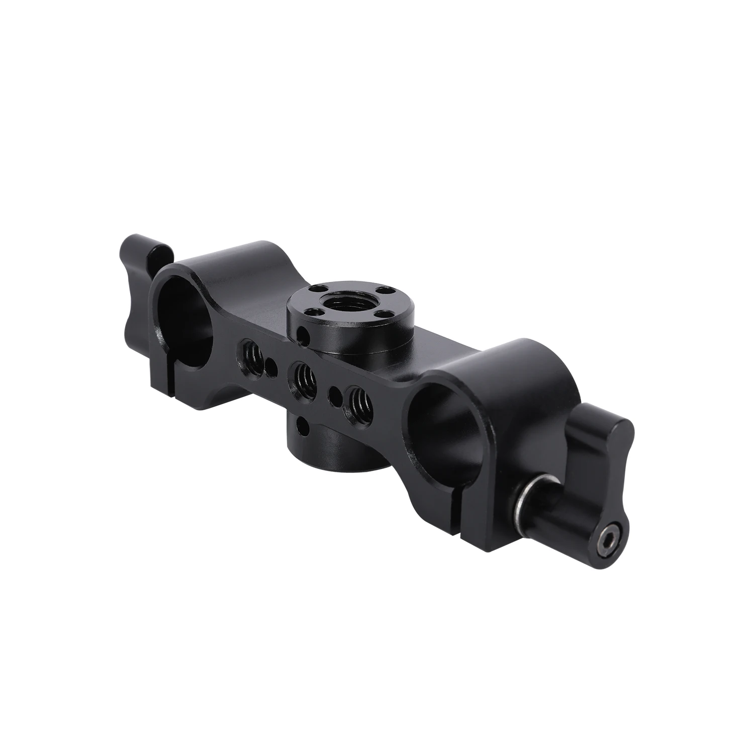 Niceyrig Dual 15mm Rod Clamp Rail Block with 1/4 & 3/8 Arri Locating Mounting Points