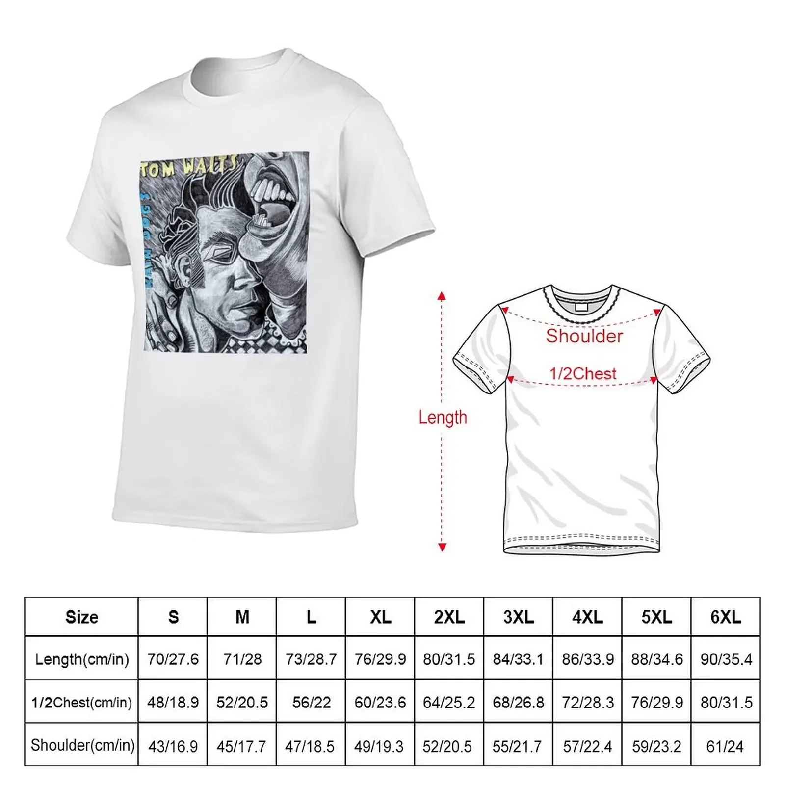 Tom Waits, Rain Dogs T-Shirt graphic tee shirt for a boy plus size clothes outfits for men