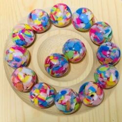 16mm resin Jello beads round resin pill style gumball DIY beads for jewelry key chain decoration