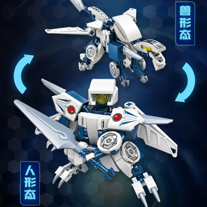 Super conjunto de blocos de construção podem ser combinados em um monstro mecha deformado modelo de montagem brinquedo ornamentos educativos presente