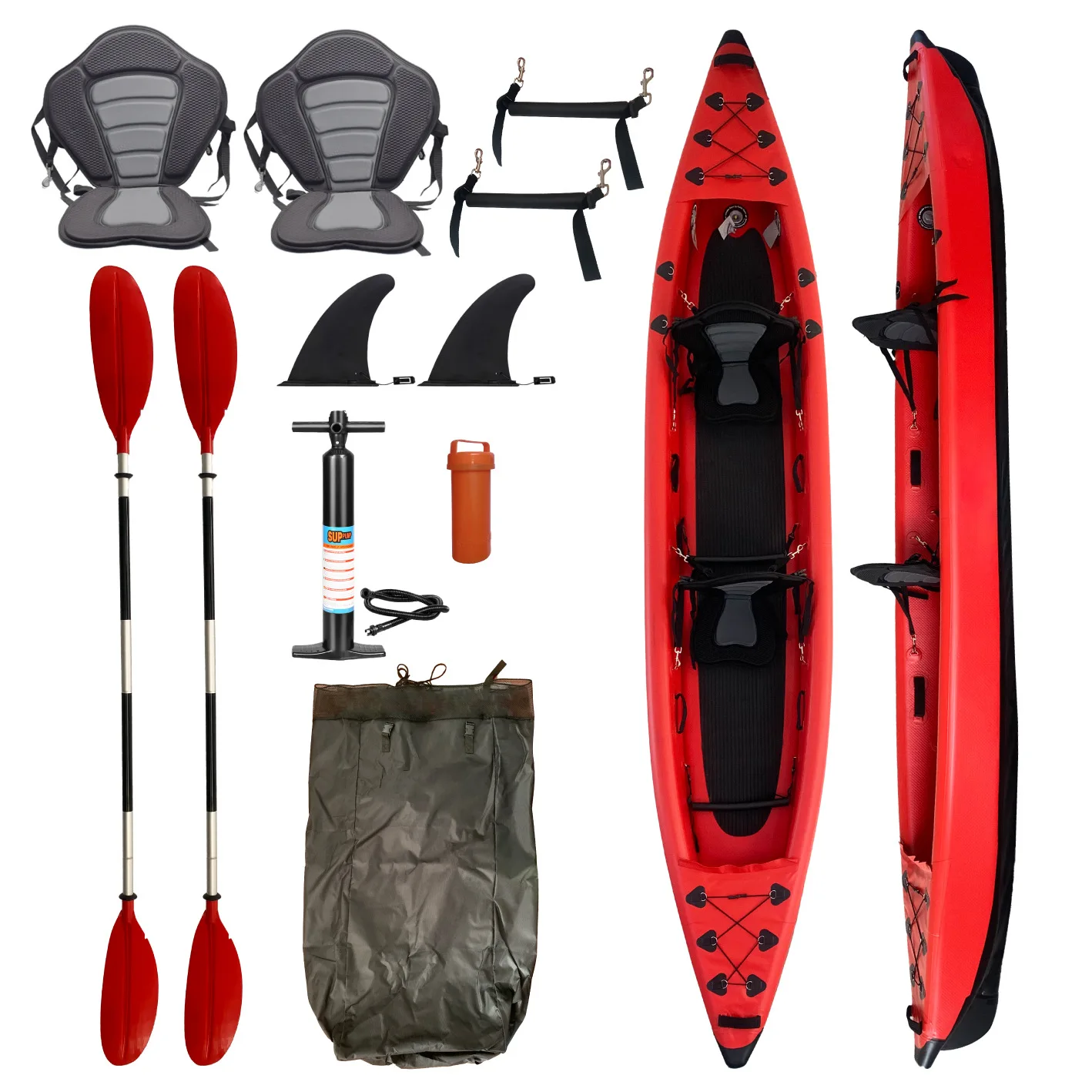Kayak gonflable double Kaya, bateau de pêche en plein air, bateau pneumatique, équipement essentiel pour l'aventure