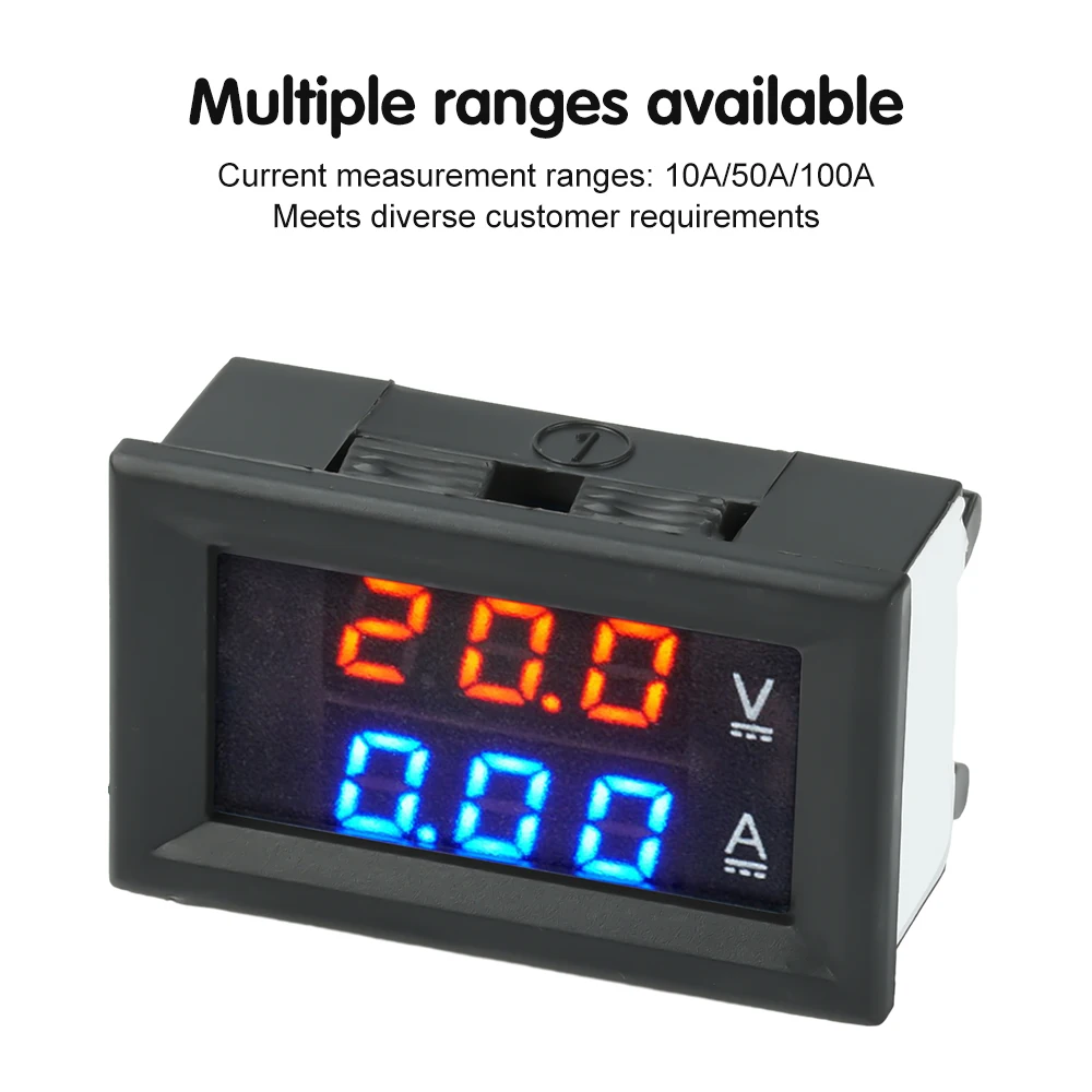 DC0-100V/DC0-300V 10/50/100A LED Digital Voltmeter Ammeter Car Motocycle Voltage Current Meter Volt Detector Tester Panel