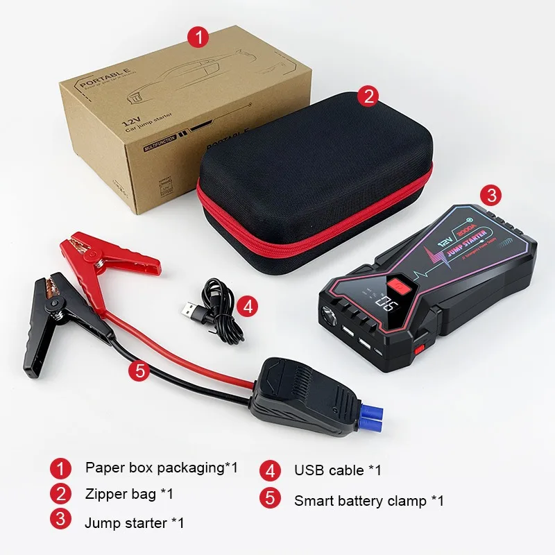 Ultimate Car Jump Starter! Powerful Jump-Start, Portable Power Bank & Emergency Lighting — All-in-One Portable Device