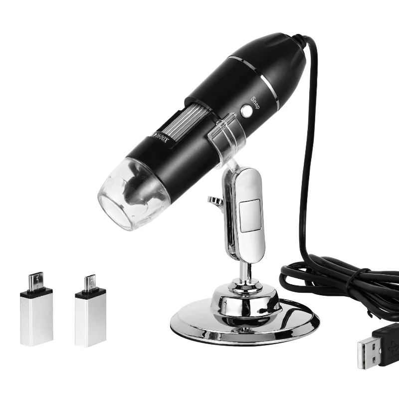 

1600X USB Microscope 1080P HD Soldering Microscope with 8LEDs Compatible with Android, Mac, Windows (X4)