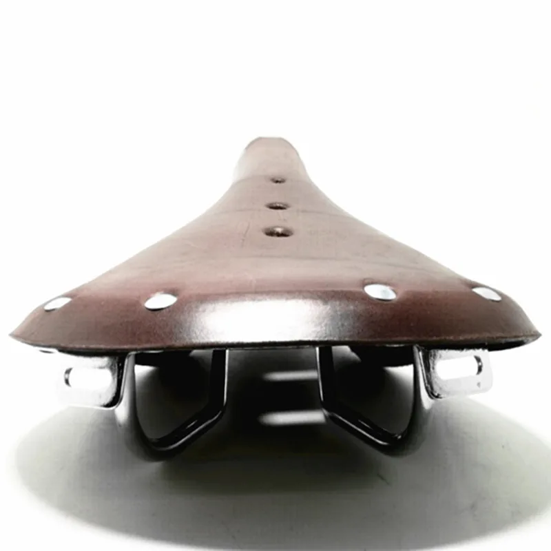 

Mountain Bike Seat Handmade Cowhide Strong Durable Soft Chrome-plated Steel Lightweight Bicycle Saddle Comfort Bicycle Parts