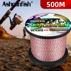 Ashconfish 8 Strands 500M Spot Line Mixed Color Japanese Line PE Multifilamet Braided Fishing Line 6LBs -300LBs Fishing PE Wire