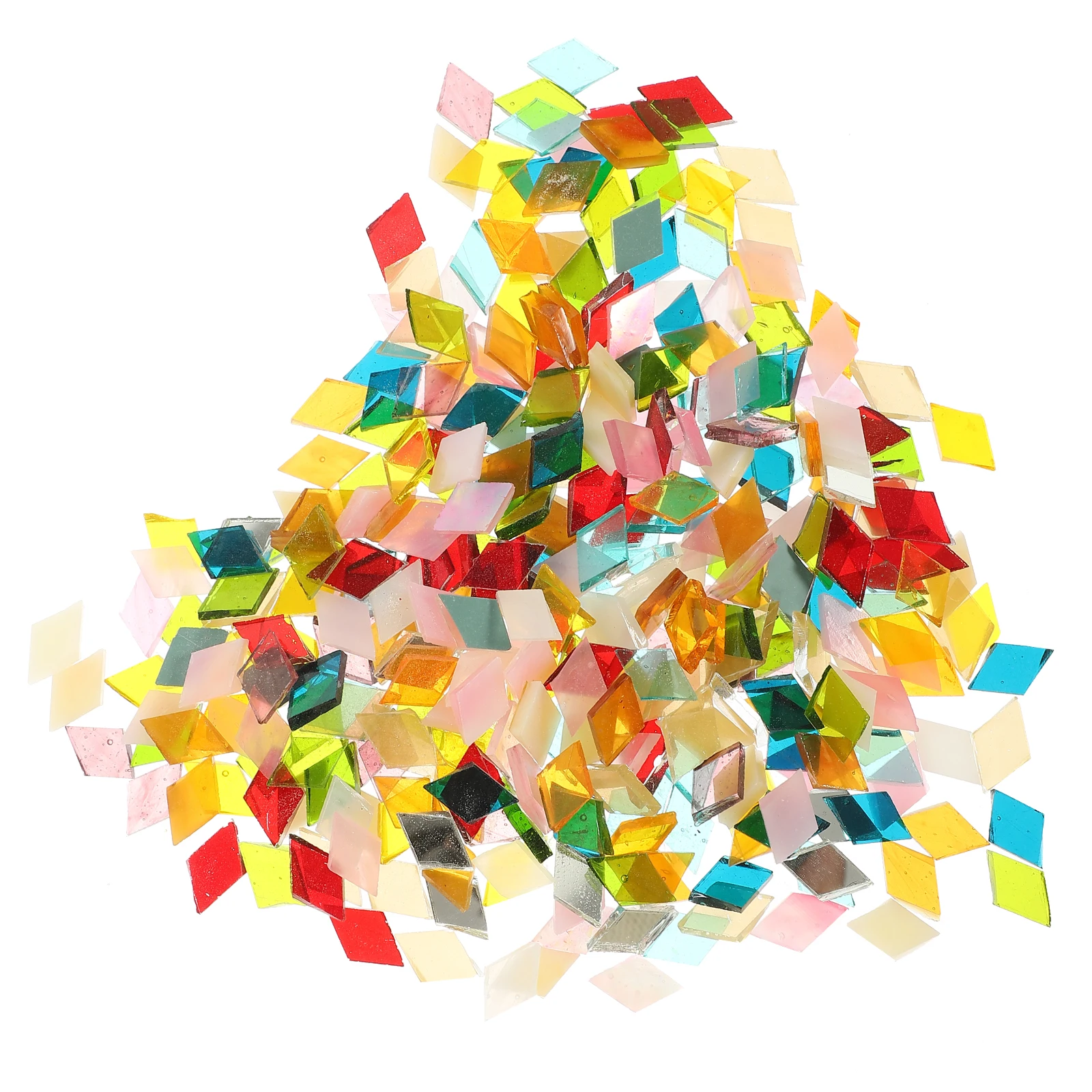 

Decoration Crafts Diy Mosaic Tiles Colorful Smooth Thick Polished Bright Bulk Mirror Pieces For Flowerpot
