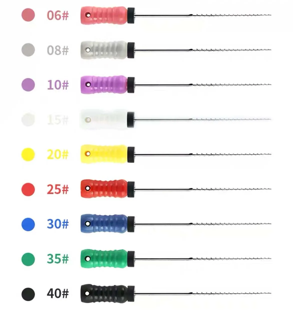 6 قطعة صندوق الأسنان H ملف إندو ملفات قناة الجذر 21 25 31 مللي متر الفولاذ المقاوم للصدأ أدوات طبيب الأسنان أدوات اللبية المهنية
