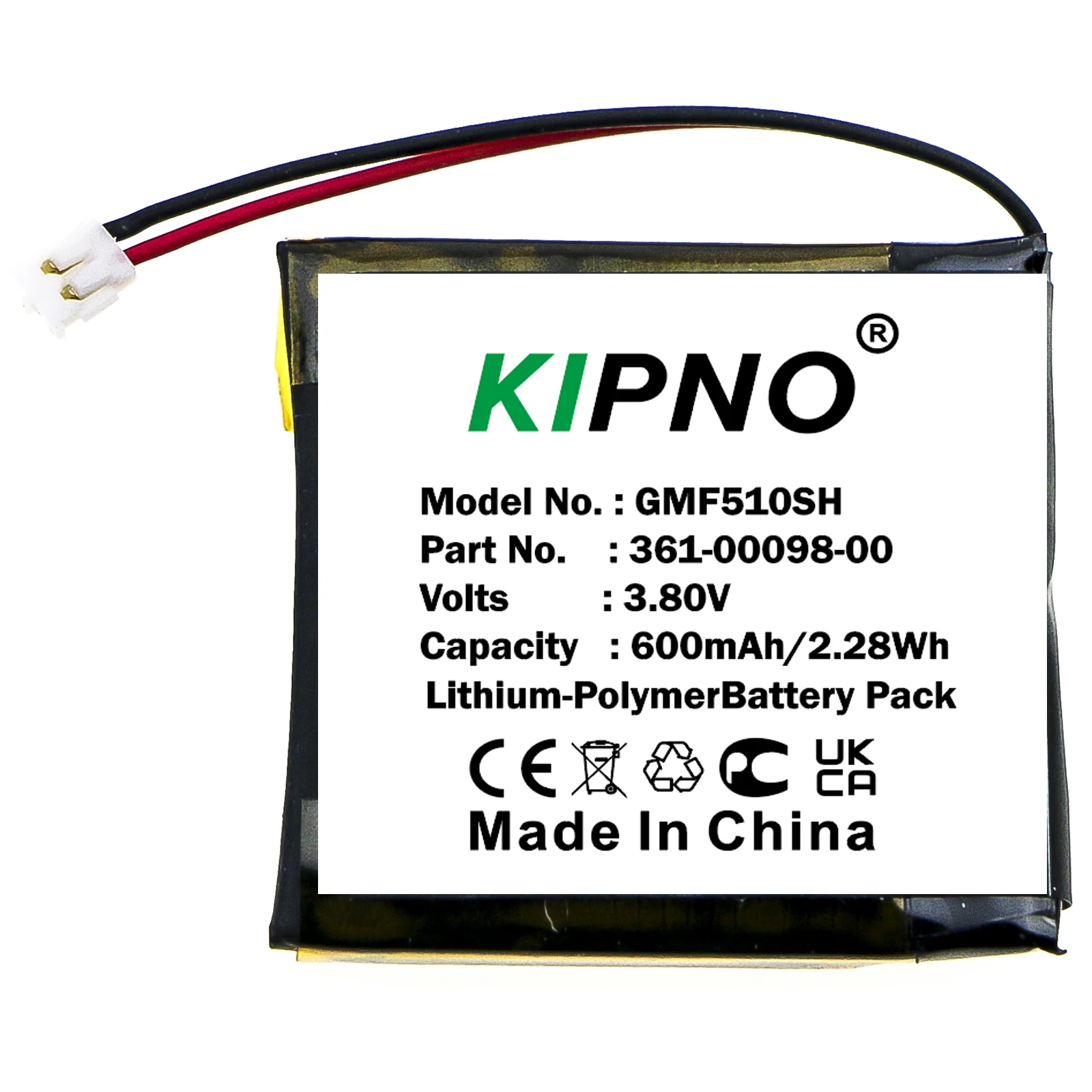 KIPNO Smartwatch Battery 3.7V/600mAh for Garmin Fenix 5X