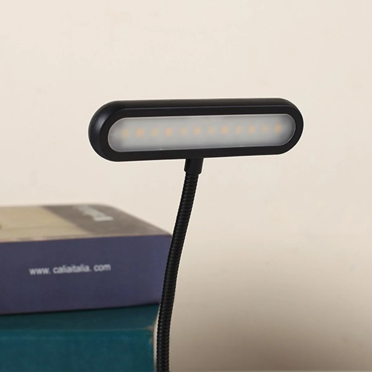 Flexible 12LEDs Clip-on Reading Lamp Color Bulb Mini Lighting Protection Home Night For To Study Desktop Lamps Rechargeable Room