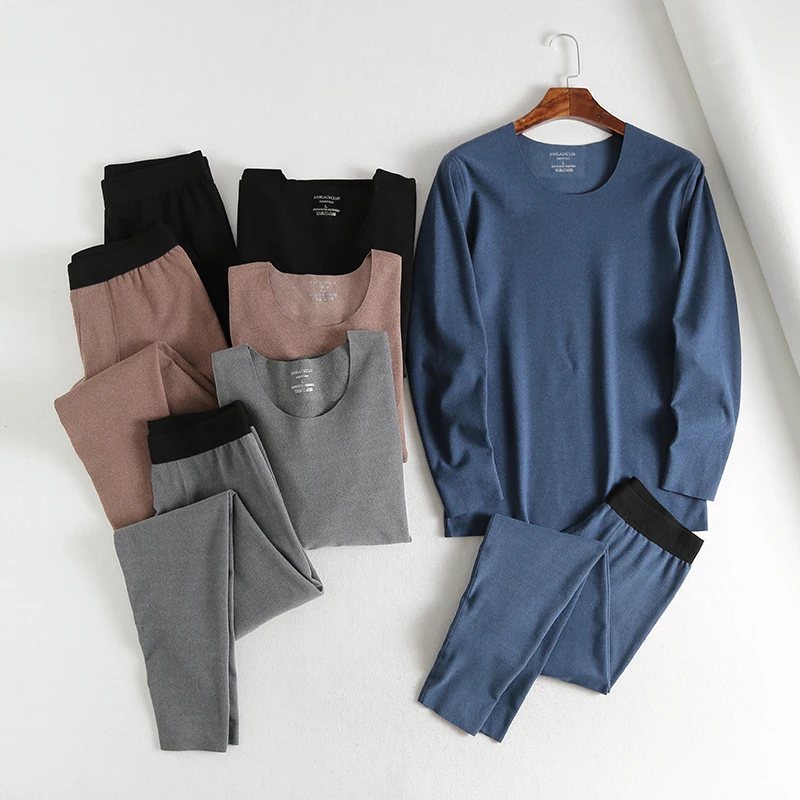 

Warm Comfortable Self-Heating Quick-Dry Tech Men's Underwear Set Autumn Winter Thermal Innerwear Long Sleeve Long Pants