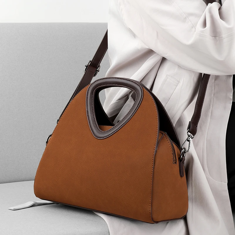 

New Women Fashion PU Leather Handbag Tote Shoulder Bag Casual Crossbody Bags Ladies Top Handle Satchel Purse for Work Shopping