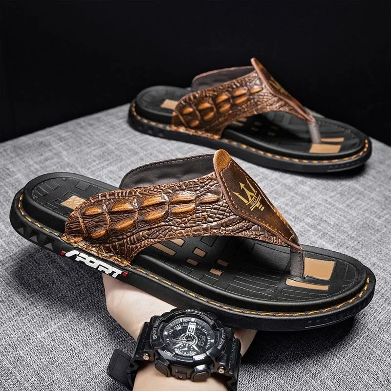 Lisapie men slippers luxury brand designer High-end Summer Casual Outdoor slides Non-slip Thick-soled Beach Fashion Sandals