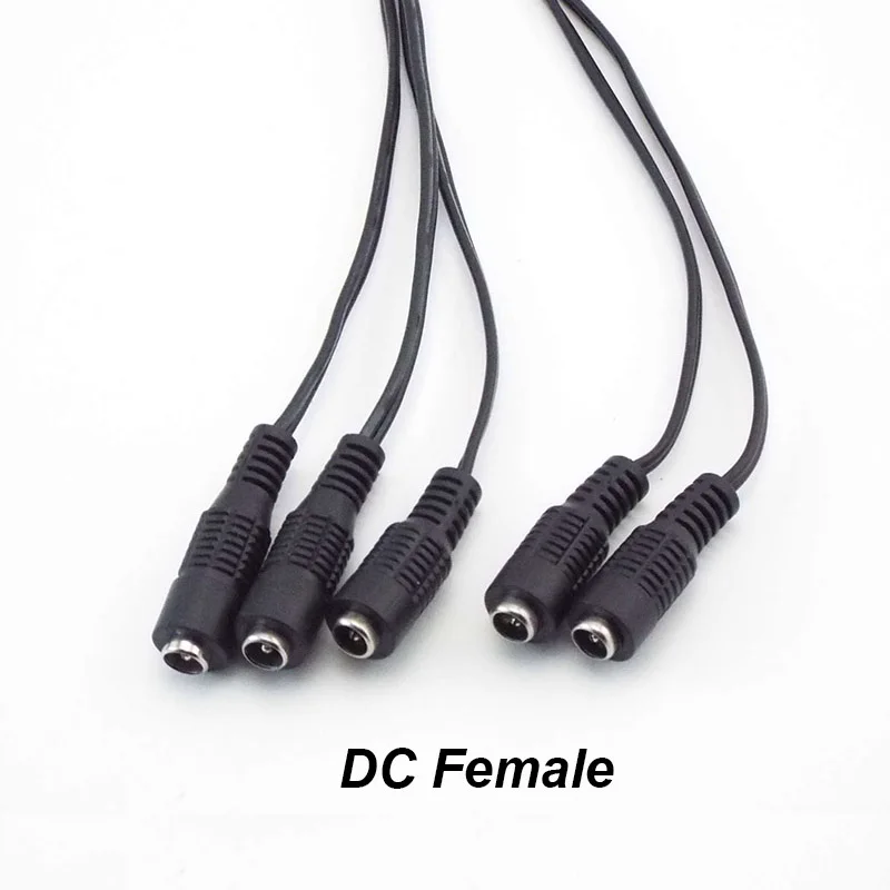 5pcs 2.1*5.5mm 12v DC Male Female Connectors Plug Power Supply Extension Cable cord wire CCTV Camera LED Strip Light