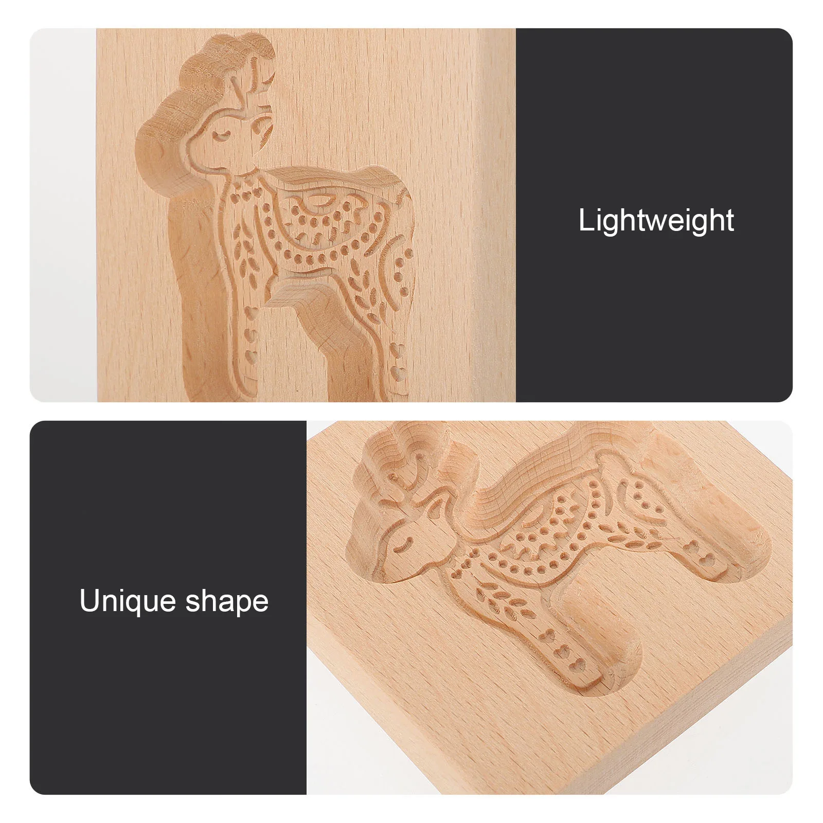 

Deer Shaped Cookie Mold Baking Tool Wooden Biscuit Mold Creative Dessert Pressing Fondant Chocolate Crafts High Quality Safe