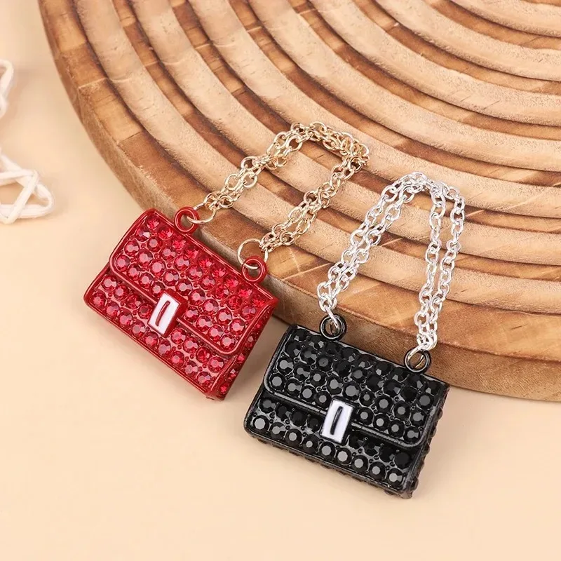 Fashion Creative Doll House Mini Metal Chain Bag Pendulum Doll Bag Miniature Shopping Handbag Clothing Accessories view 5