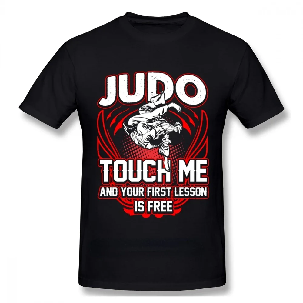 Judo Men\'s O-neck T Shirt Me and Your First Lesson Is-free T Shirt Graphic Print Homme O-neck Tee Shirt
