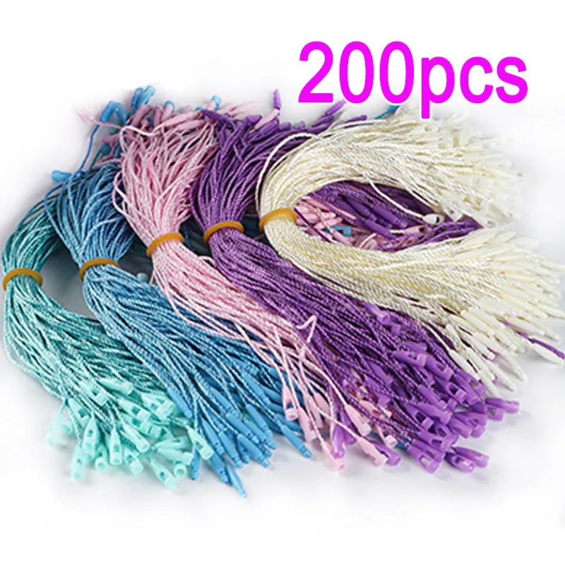 

200Pcs Clothing Tag Rope 20Cm Length Cords Polyester Hanging Tablets For Garment Bag Wigs Cards, Diy Clothing Lables Accessories