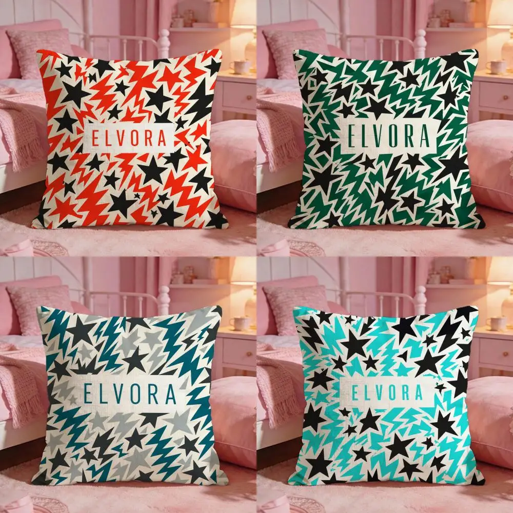 ELVORA Cushion Cover Premium Comfort Reversible Pillow Cove -Two in One Design for Any Room & Car Interior