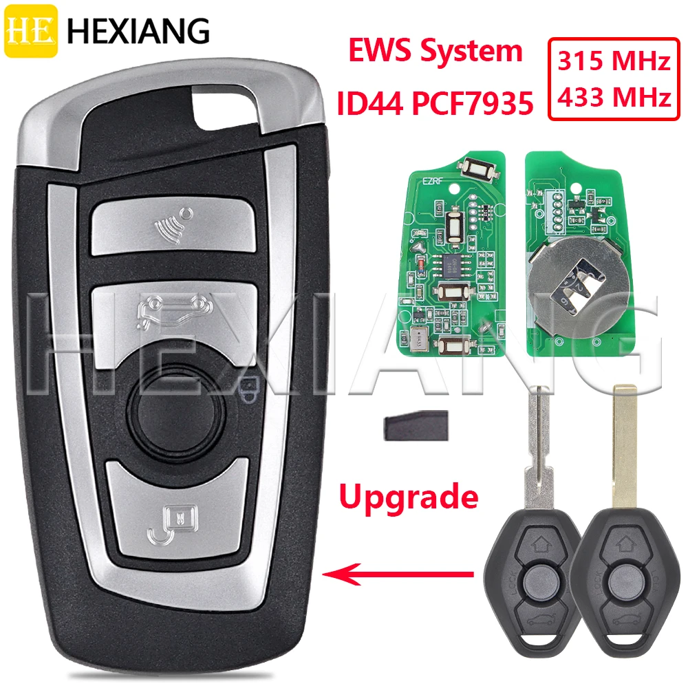 

HE XT15 ID44 PCF7935 315/433MHz Upgrade EWS System Flip Car Remote Control Key For BMW 1 3 5 7 X3 X5 Z3 Z4 E38 E39 E46 E65