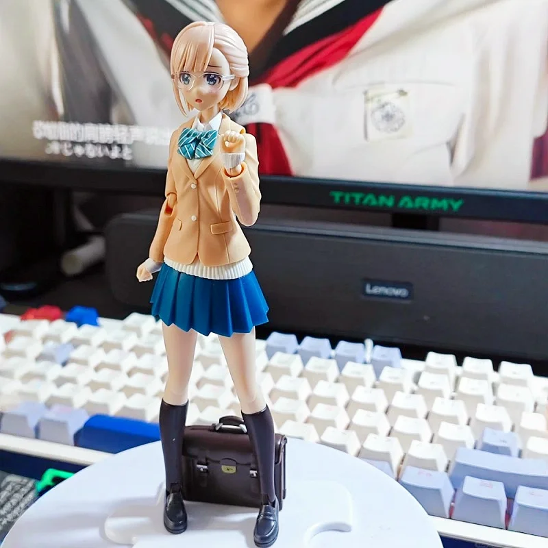 

Коллекционная модель-конструктор Kotobukiya: Подвижная фигурка Суисай Шоджо Тэйен Хатори Рико в зимней школьной форме (Reifuku)