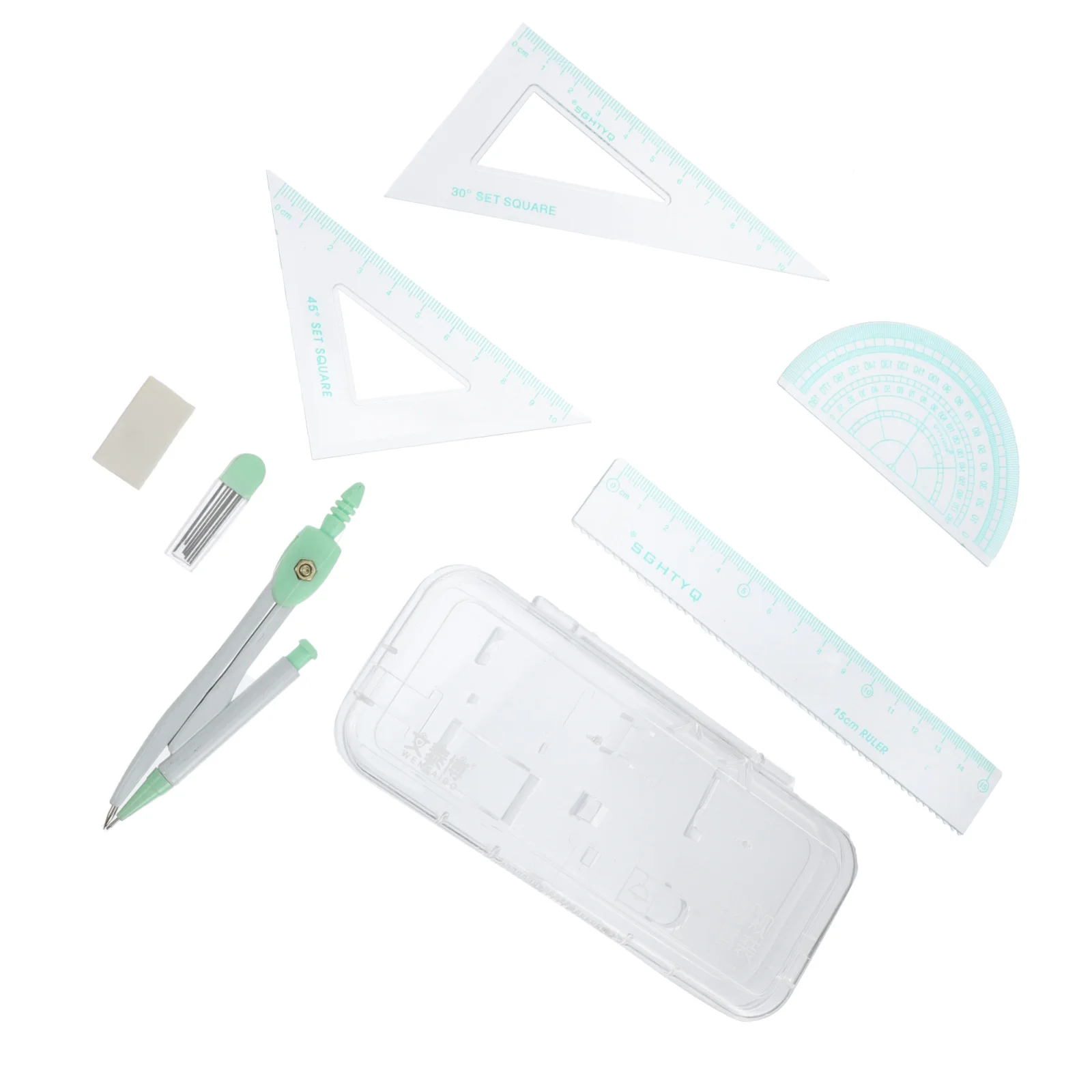 1Set Compass Ruler Tool Set Fine Workmanship Geometry Drawing Kit for Architecture Engineering Art Design Measurement