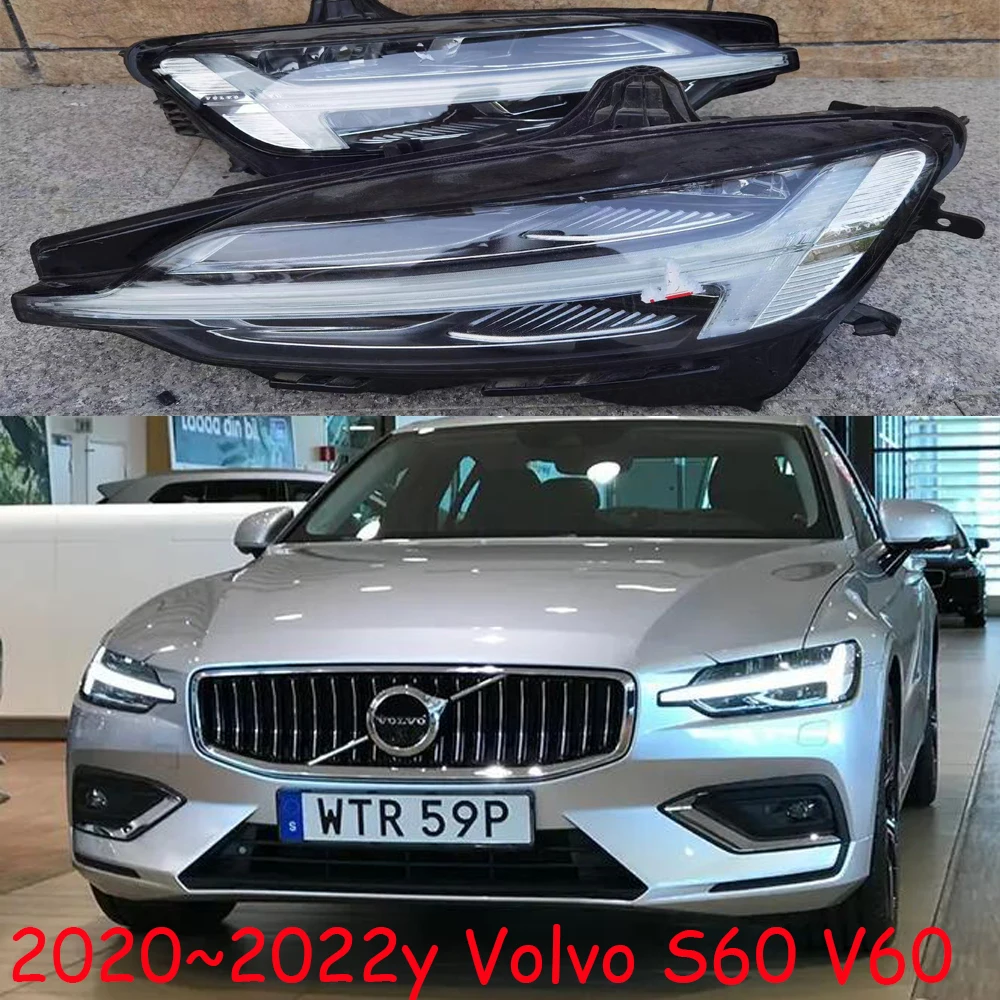 

1 шт., автомобильный бампер, фара для Volvo S60, светодиодная фара 2020 ~ 2023y, автомобильные аксессуары, фара для Volvo V60, противотуманная фара