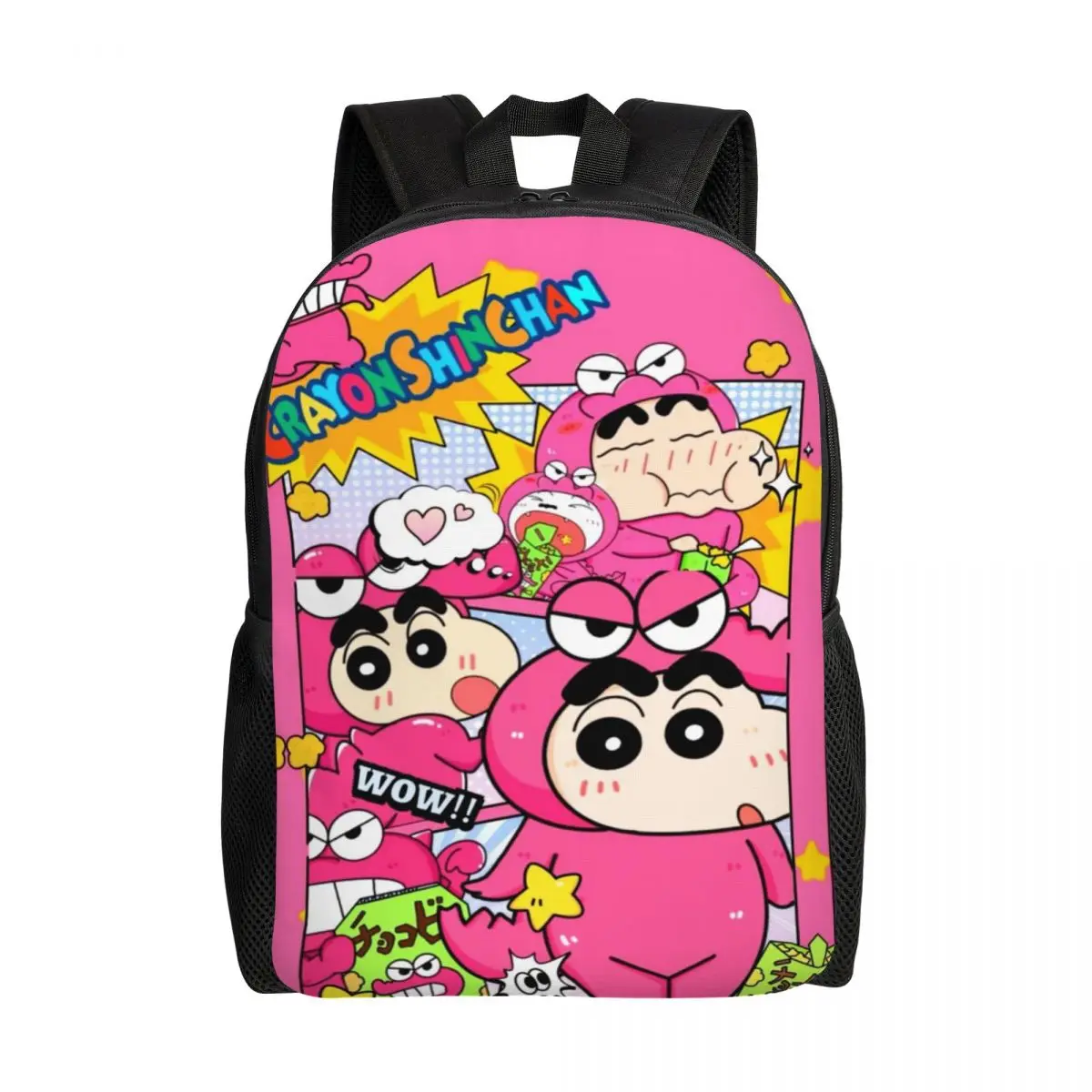 

Custom Crayons Shin-chans Cute Anime Backpack for Men Women Water Resistant School College Bag Print Bookbags