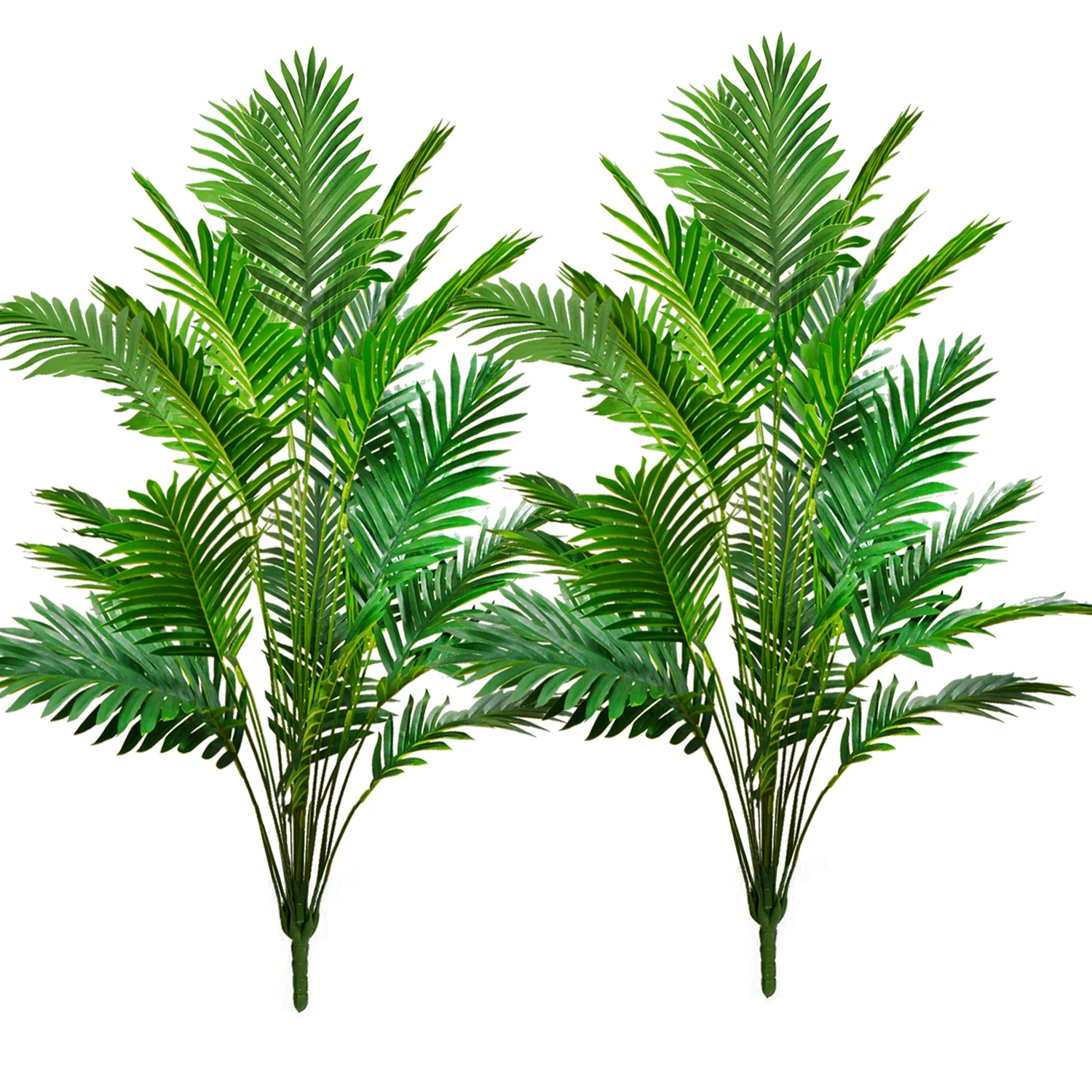 68-84-125cm palmeira artificial tropical planta falsa ramos de folha de palmeira de plástico verde adequado para decoração de jardim doméstico