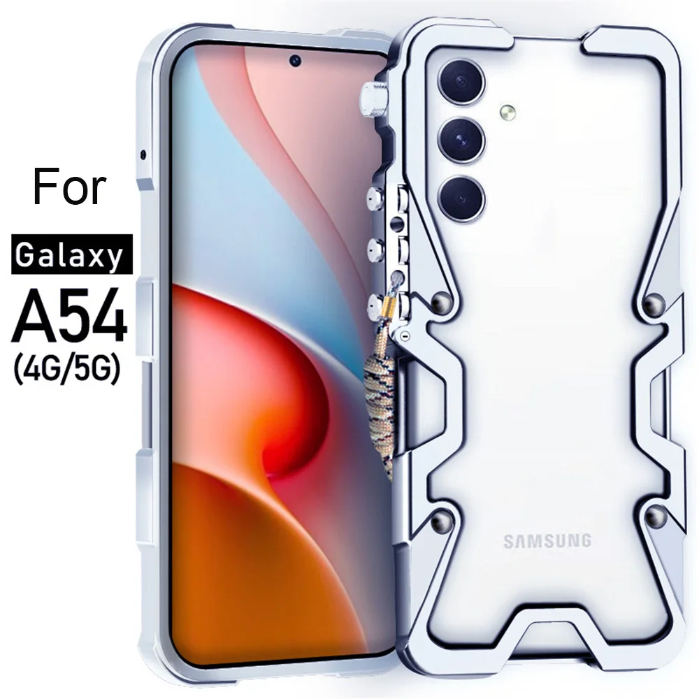 Luxury Aluminum Metal Bumper Case For Samsung Galaxy A54 A53 A15 A25 A35 A52 A52S A55 A72 A73 Case Shockproof Cover Funda Coque