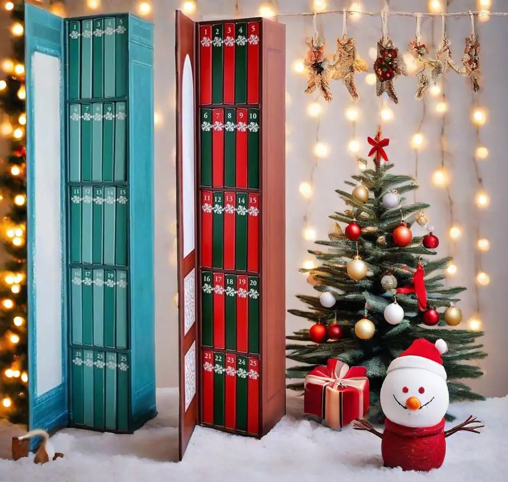2025 Mini Book Ornament Advent, Advent Calendar with 24 Book Gift, Christmas Books Countdown Calendar for Books Lovers, Holiday