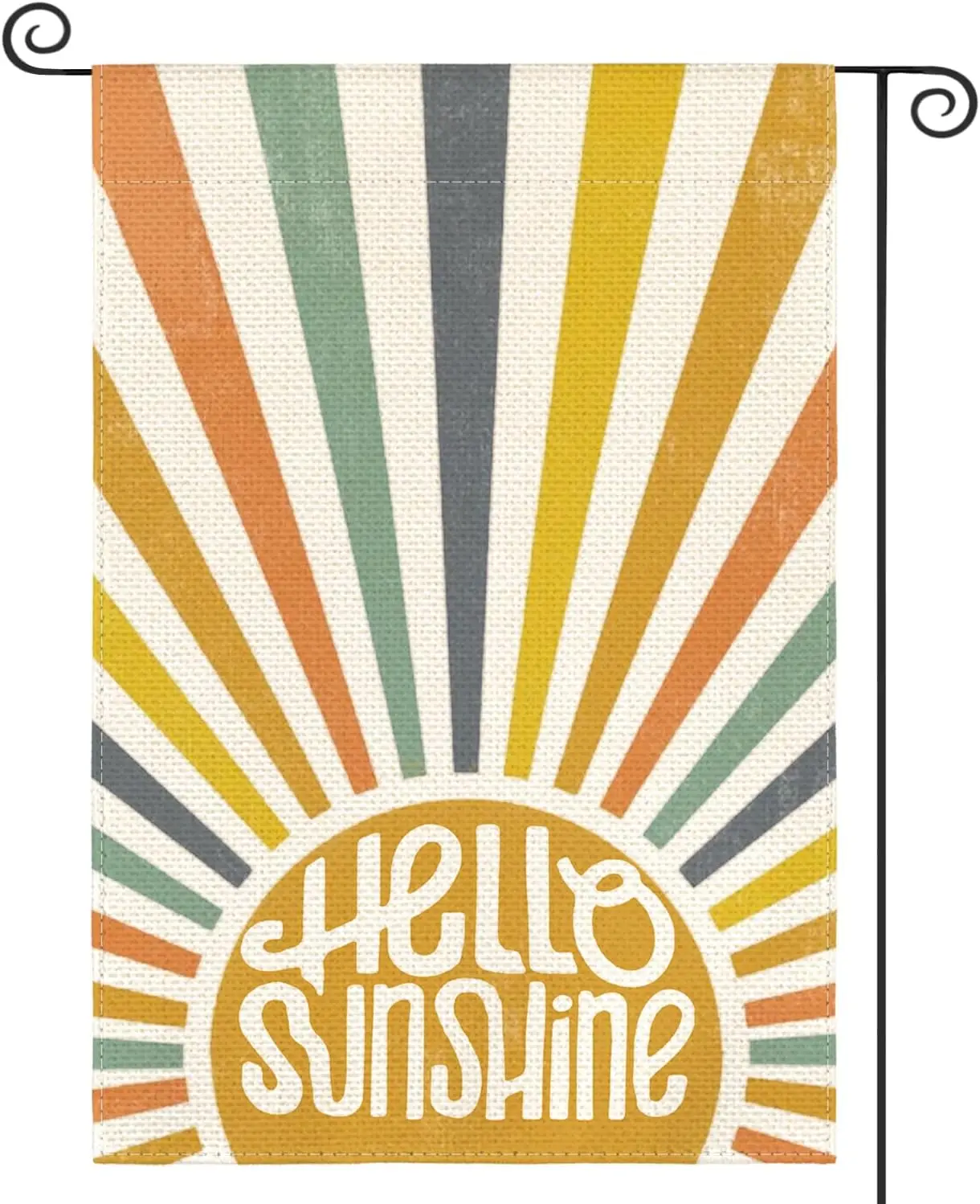 

Флаг для сада Colorlife Hello Sunshine Classic, 12x18 дюймов, двусторонний, для улицы, для летних вечеринок, праздников, из мешковины, для украшения двора